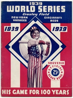 1939 World Series Program Yankees vs Reds